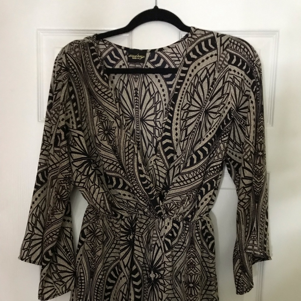 Black and brown romper